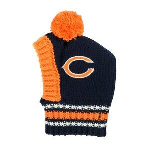Dog Puppy Cat NFL Chicago Bears Knit Beanie Hat L Blue Ski Snow Winter Pet